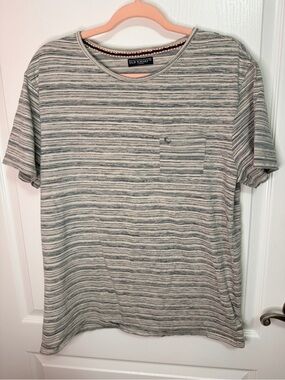 Men's Striped Pocket Tee - Gray/White